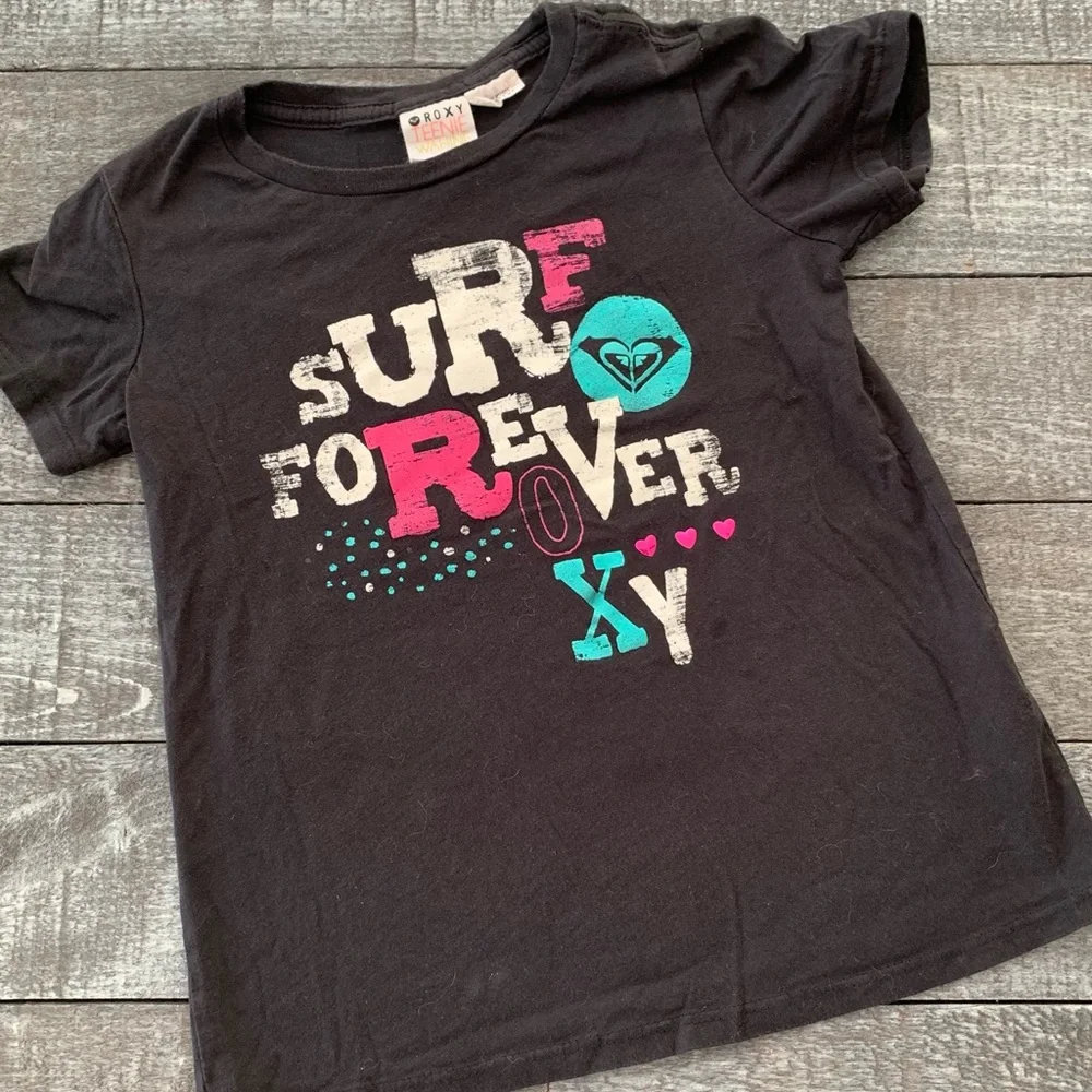 Roxy Teenie Wahine Surf Forever Shirt - Picture 1 of 9